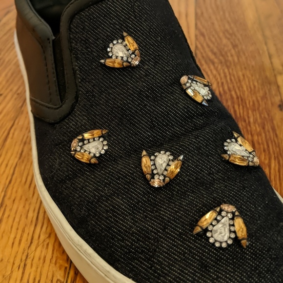 Dior Embellished denim Slip Ons - Picture 5 of 6